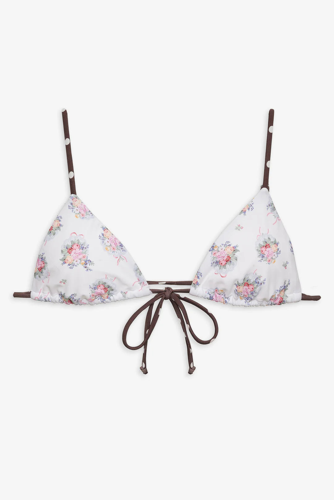 Bay Bikini Top- White Floral