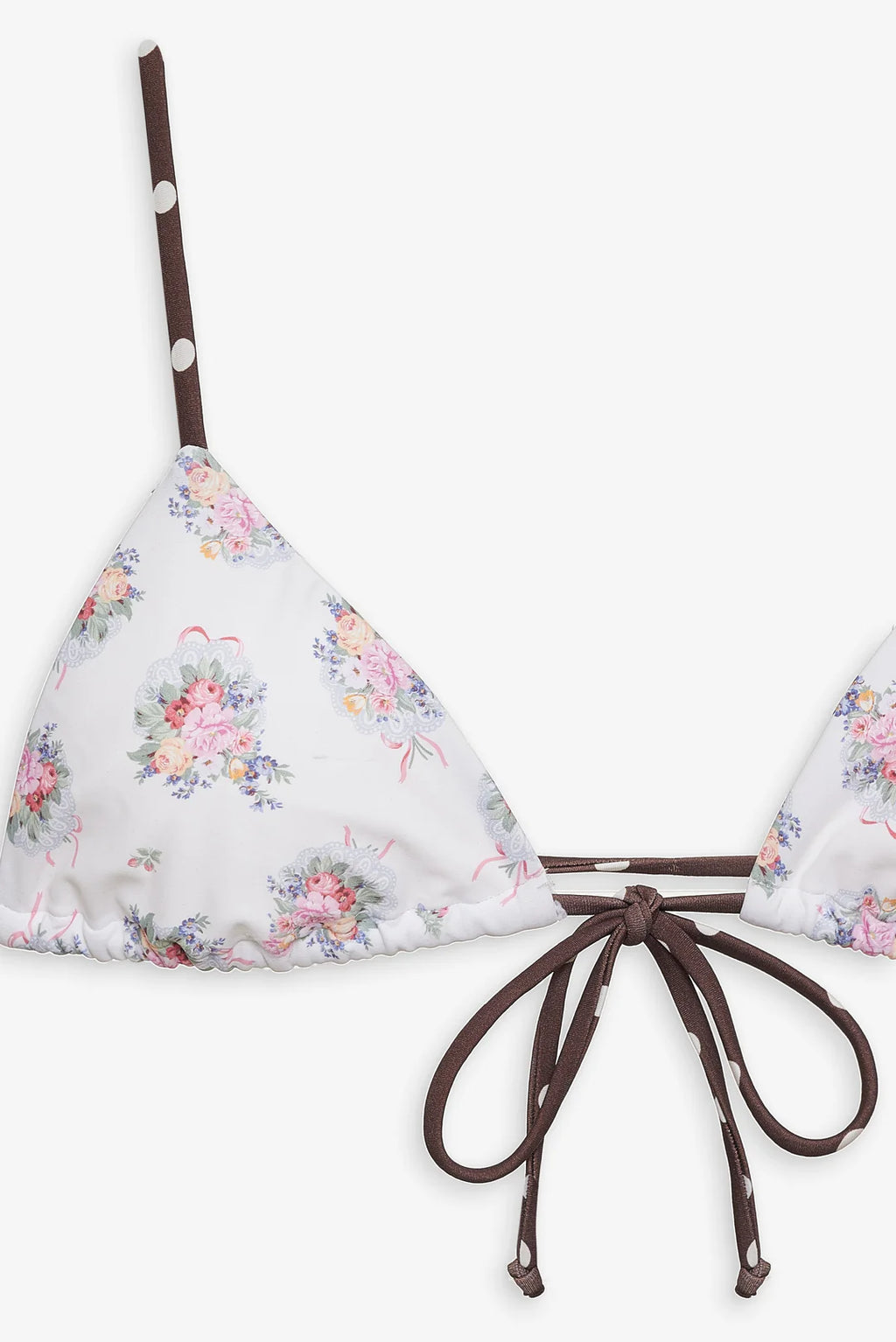 Bay Bikini Top- White Floral