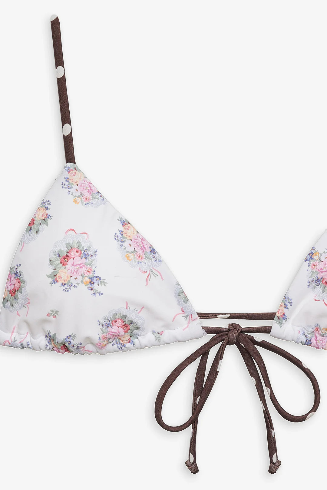 Bay Bikini Top- White Floral