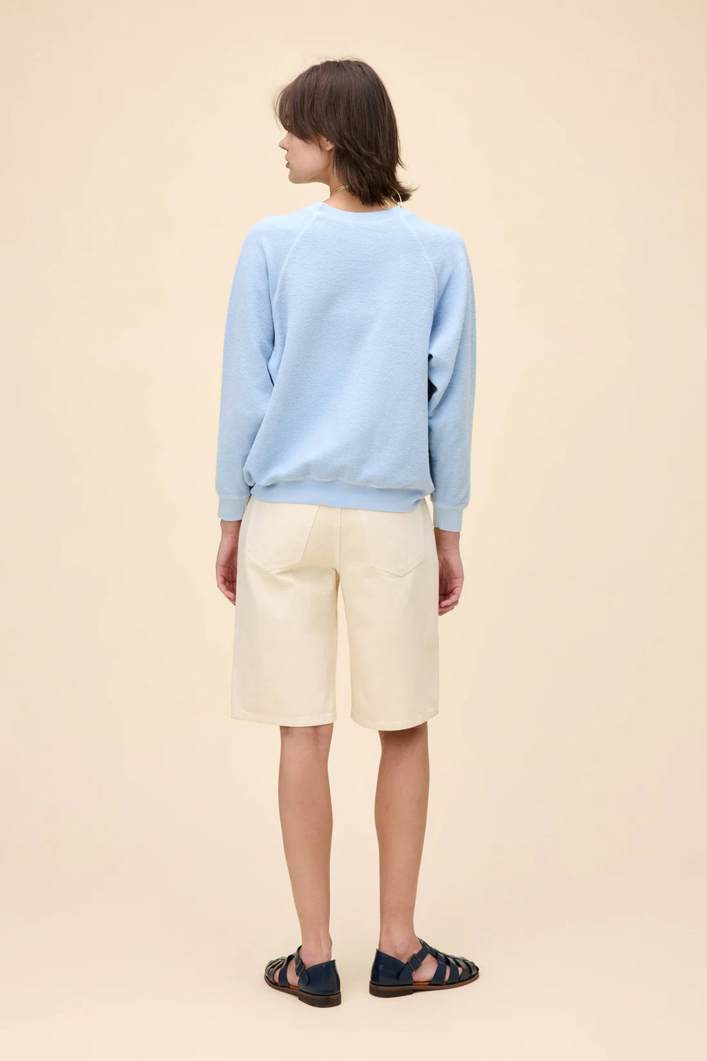 Beach Please Reverse Raglan Crew