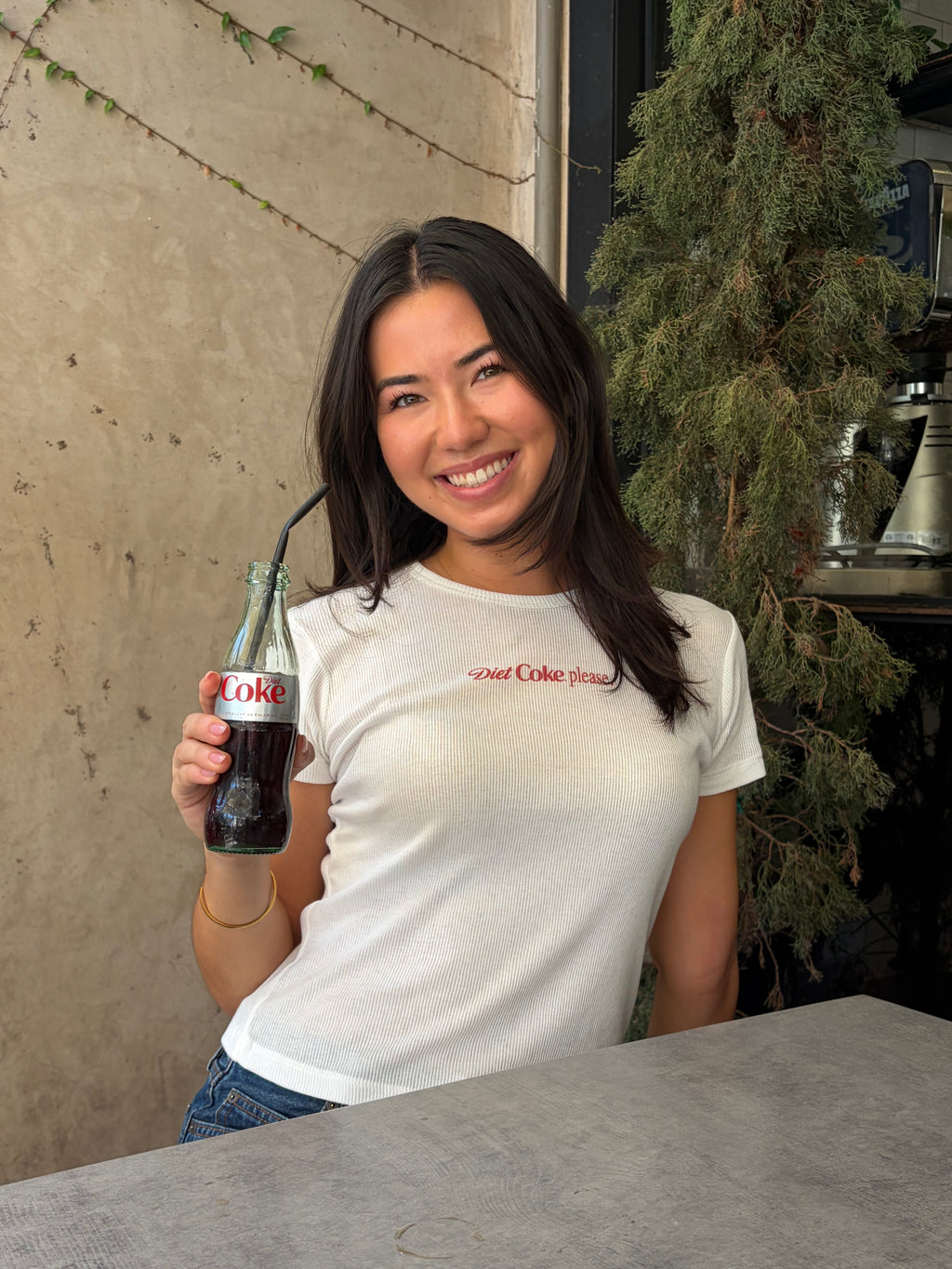 Diet Coke, Please Baby Tee - White