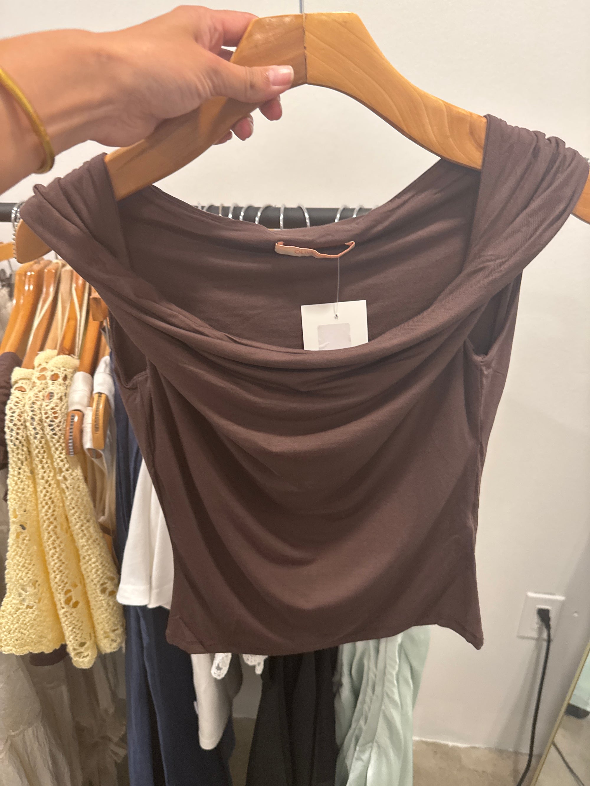 Ferdi OTS Top -  Brown