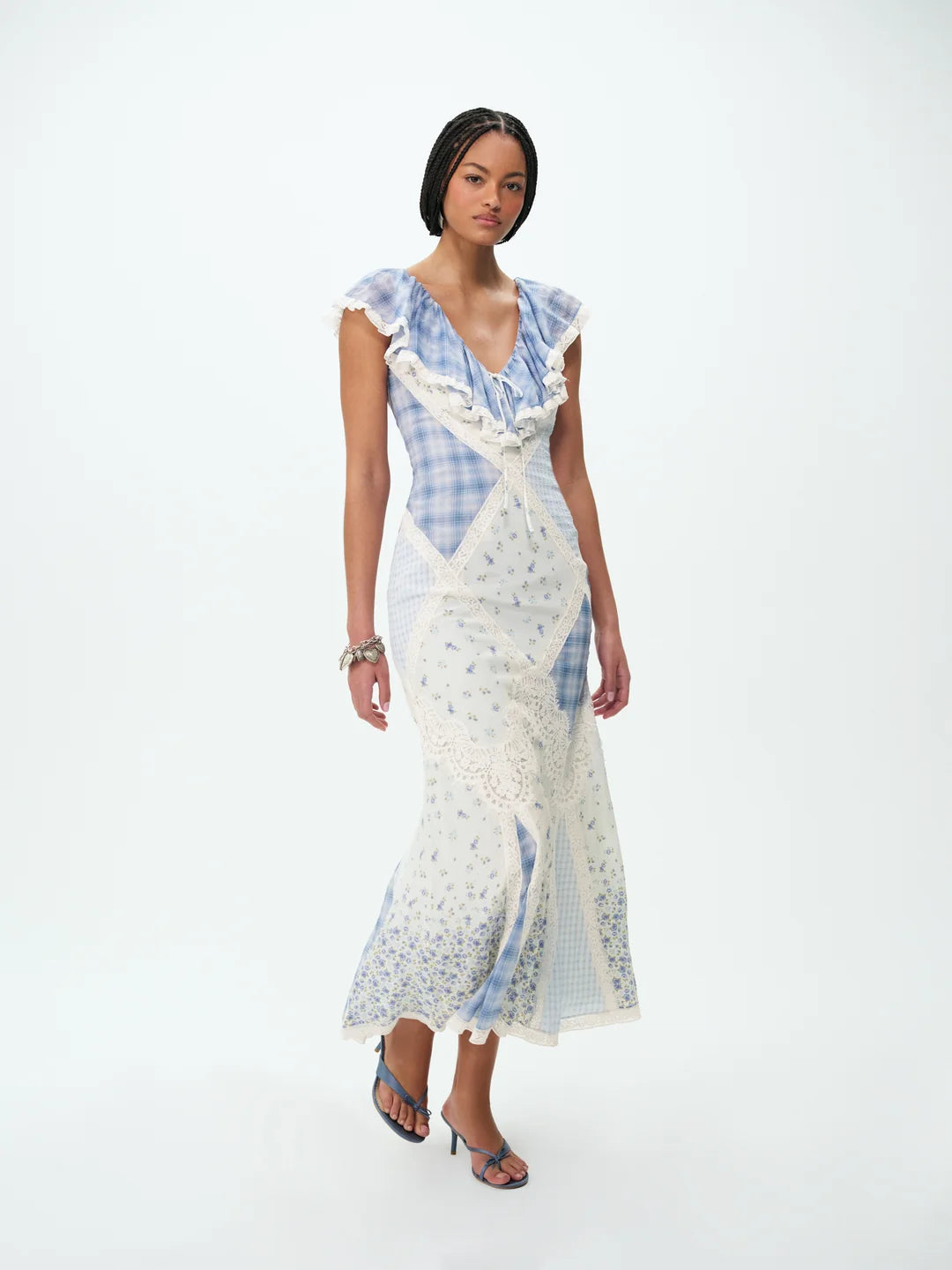 Bluebird Plaid Maxi Dress