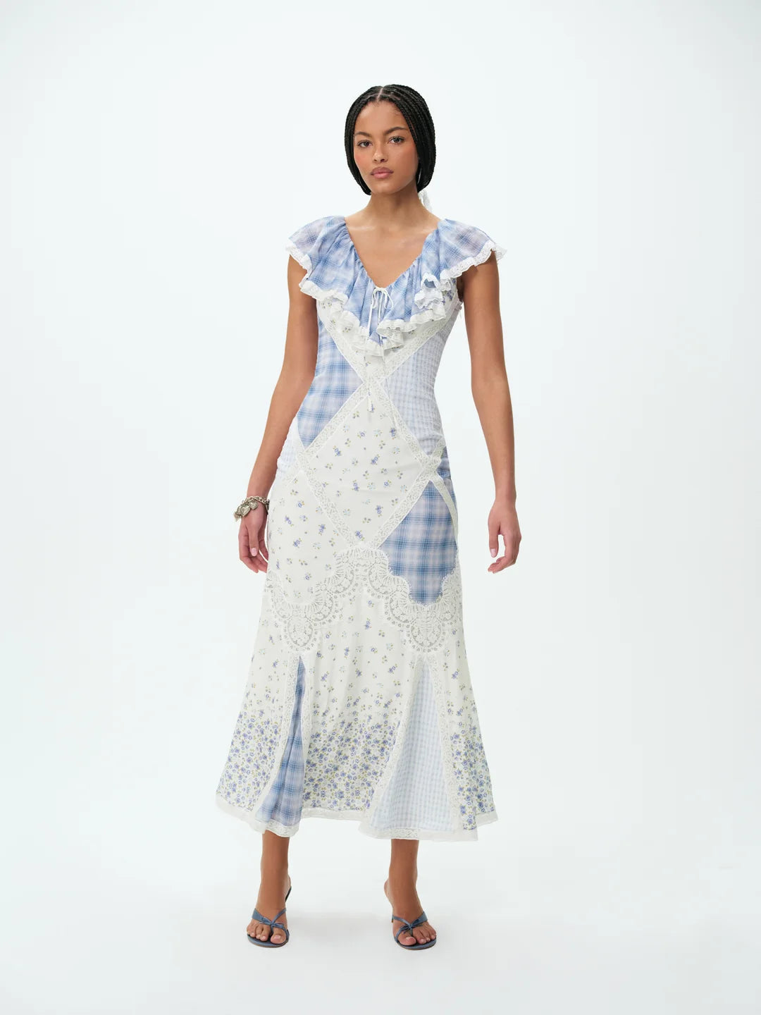 Bluebird Plaid Maxi Dress