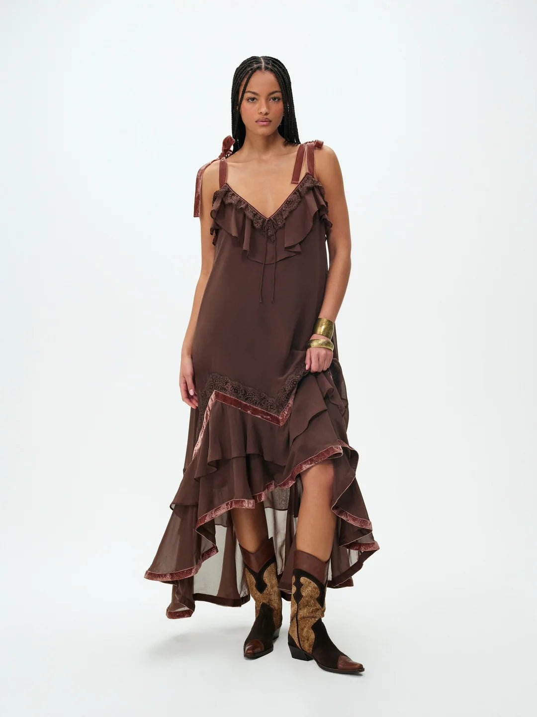 Layla Maxi Dress - Chocolate