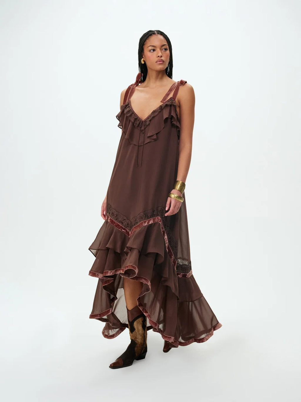 Layla Maxi Dress - Chocolate