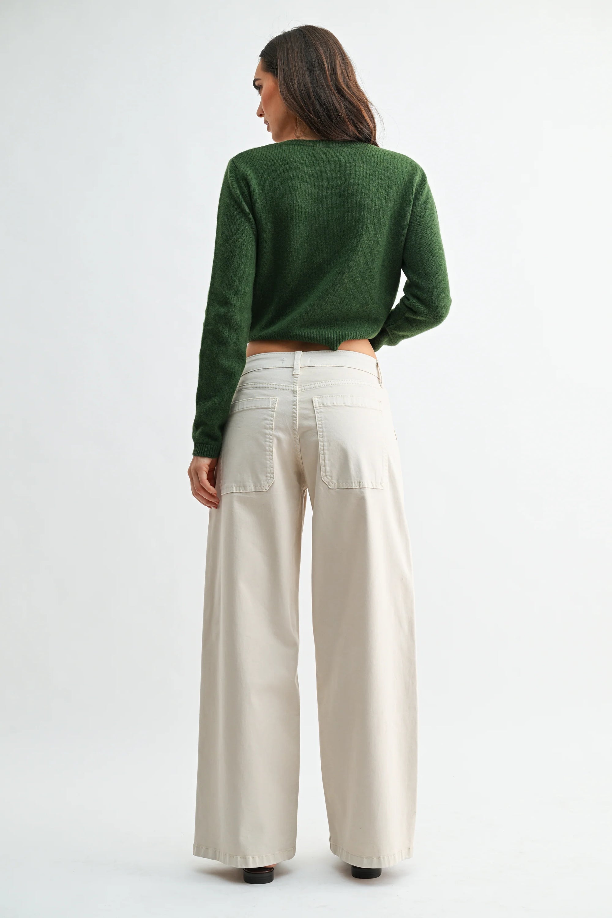 Twill Utility Pocket Relaxed Jean - Ecru