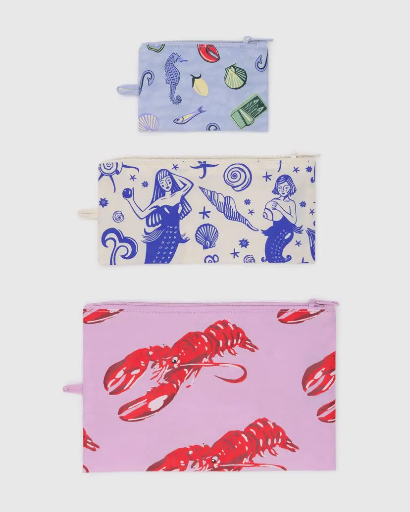 Flat Pouch Set- Sea Creatures