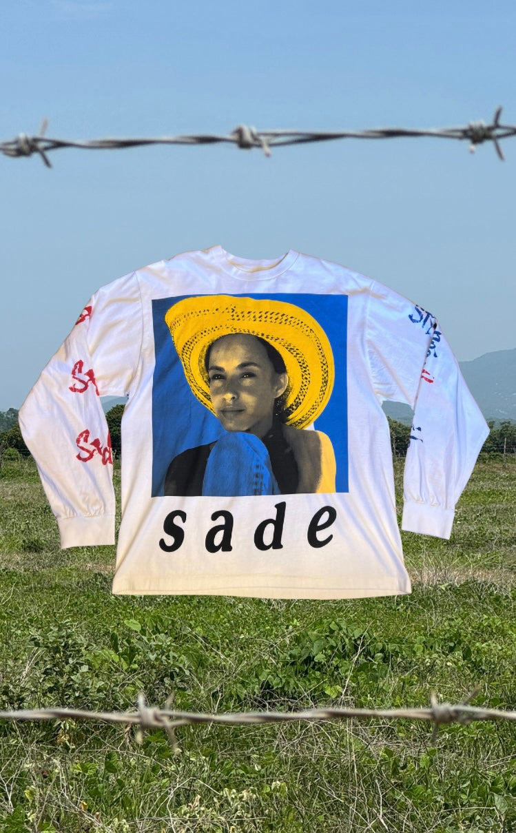 Oversized OS Reprint Sade Tee - White