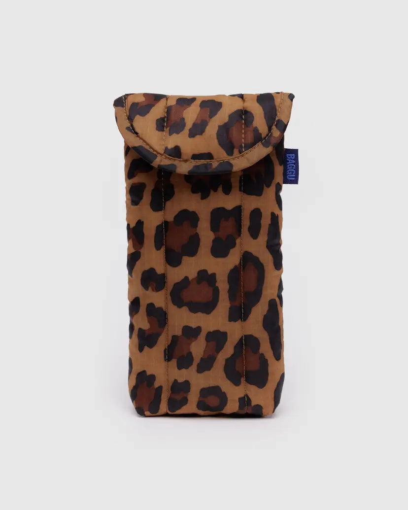 Puffy Glasses Sleeve- Leopard