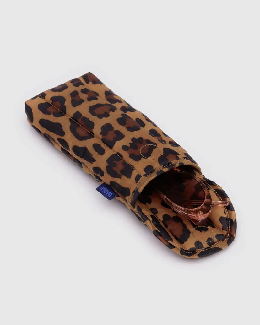 Puffy Glasses Sleeve- Leopard