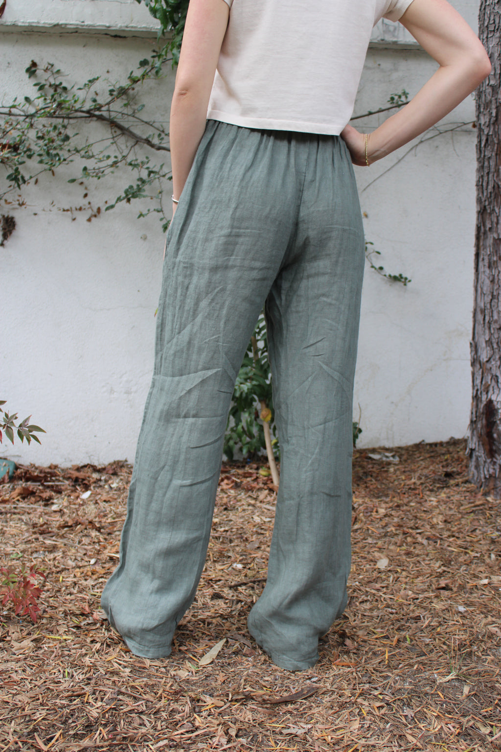 Rafael Linen Pants - Olive