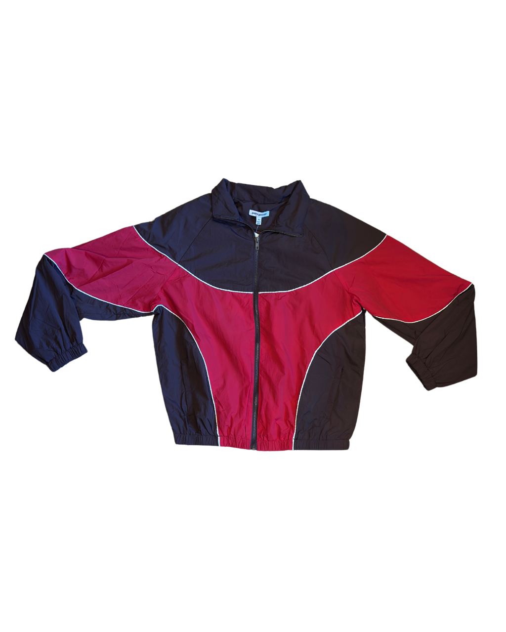 Goldie Funnel Neck Windbreaker - Brown/Red