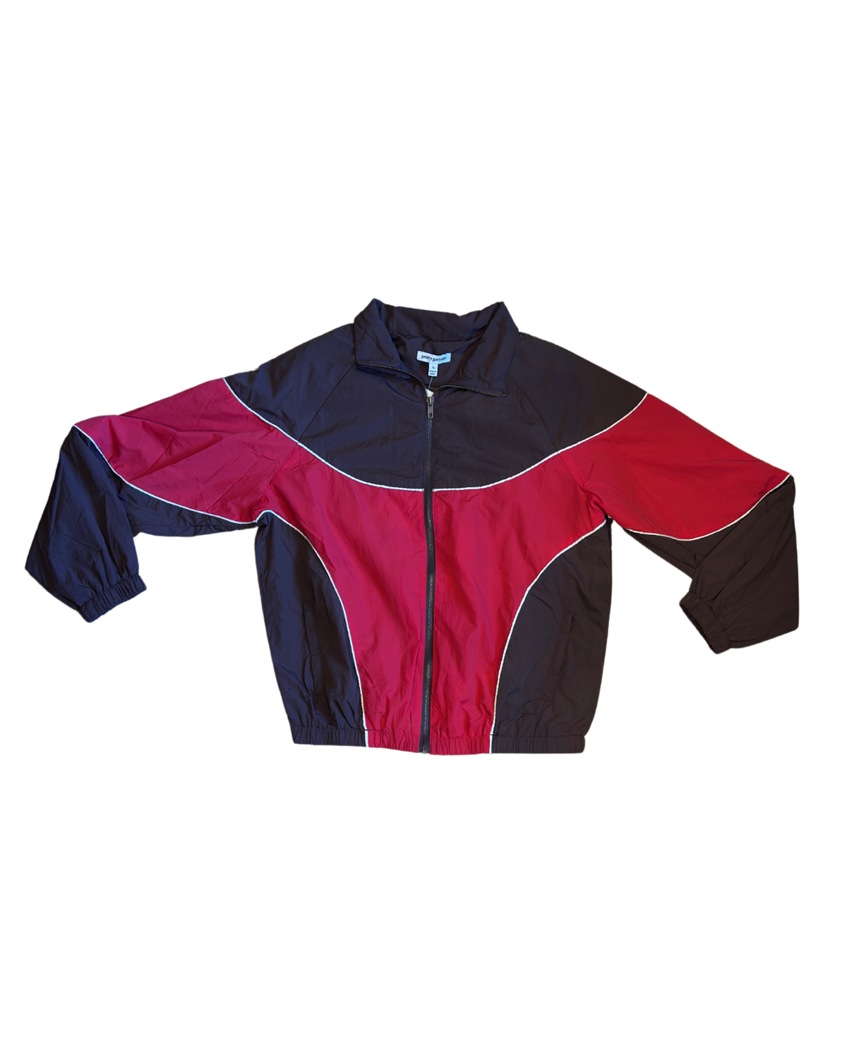 Goldie Funnel Neck Windbreaker - Brown/Red