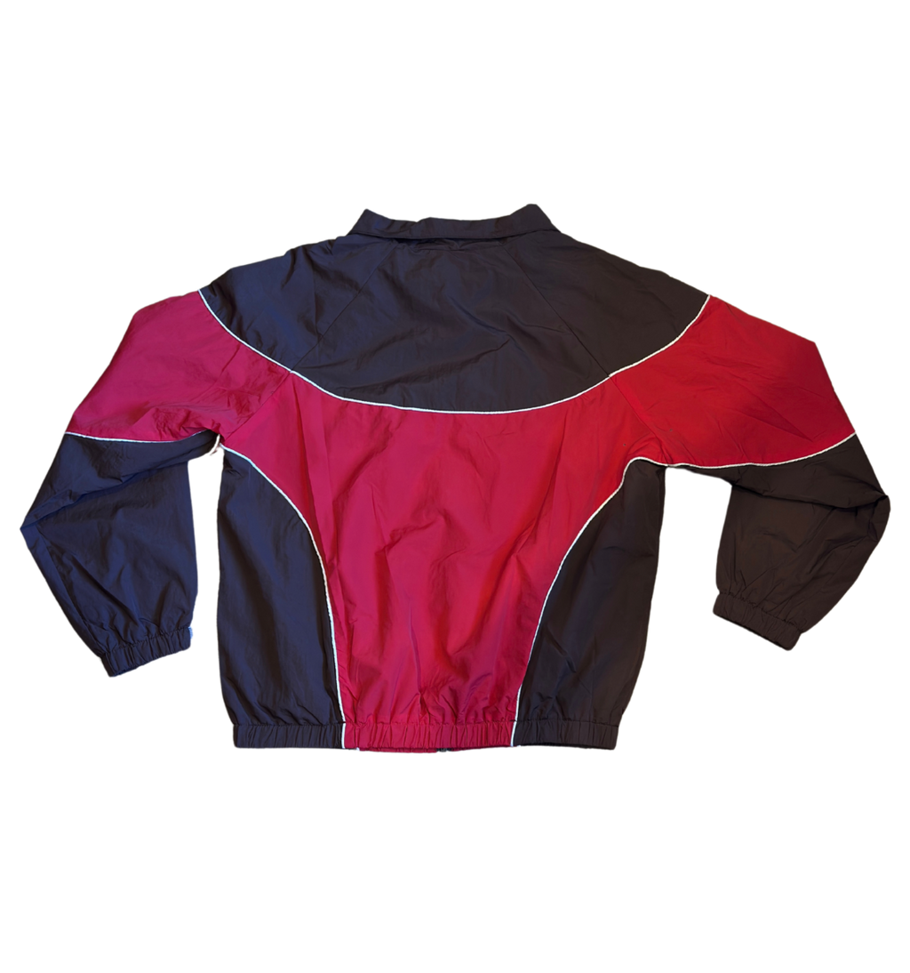 Goldie Funnel Neck Windbreaker - Brown/Red