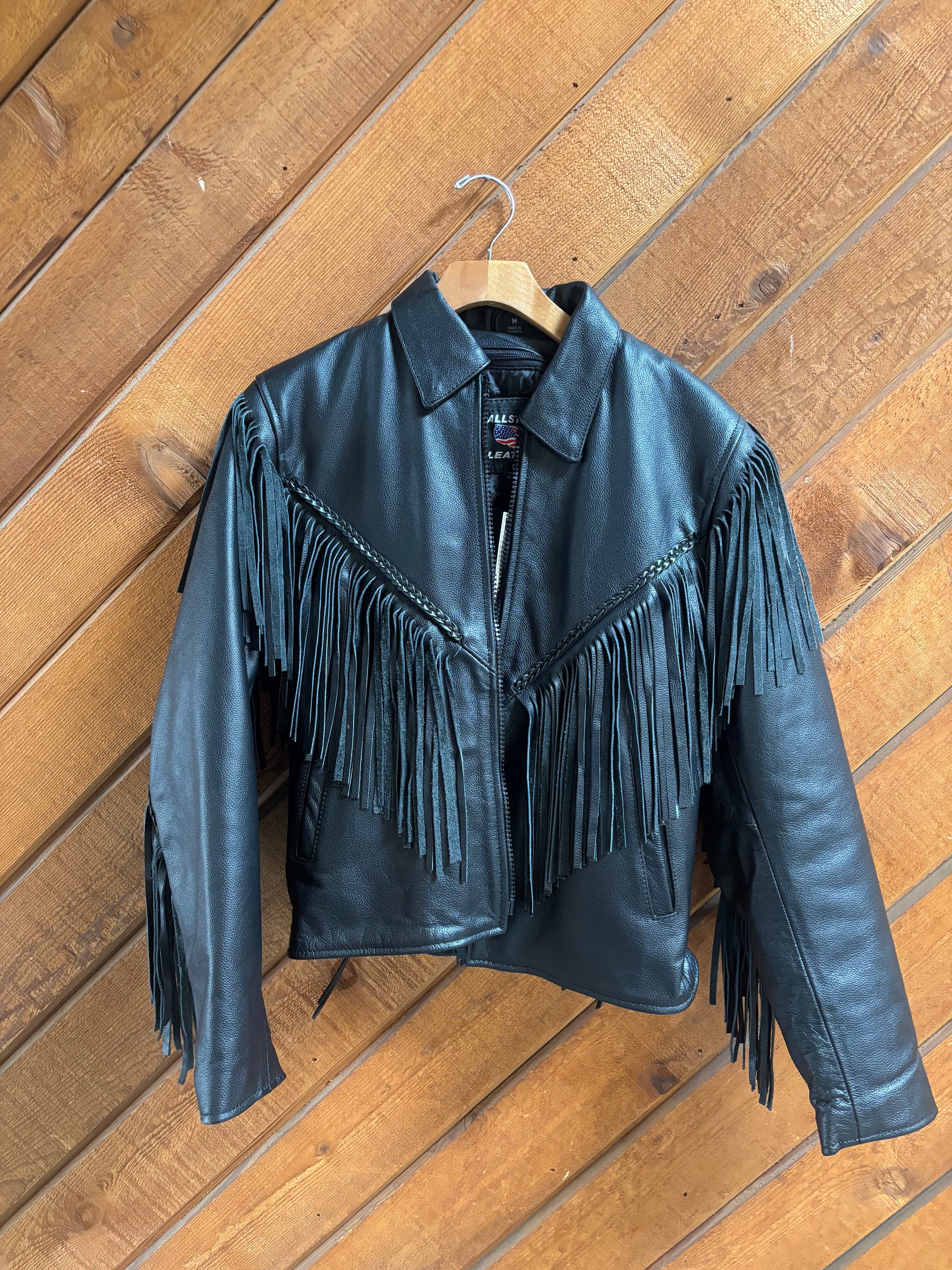 Vintage Tassel Leather Jacket