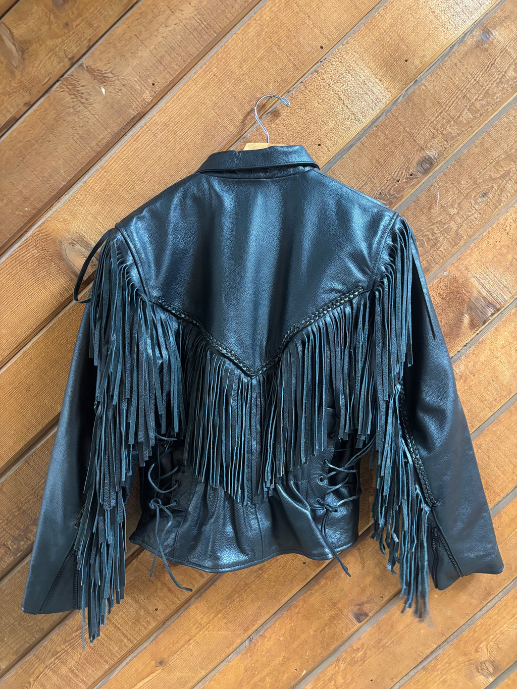 Vintage Tassel Leather Jacket