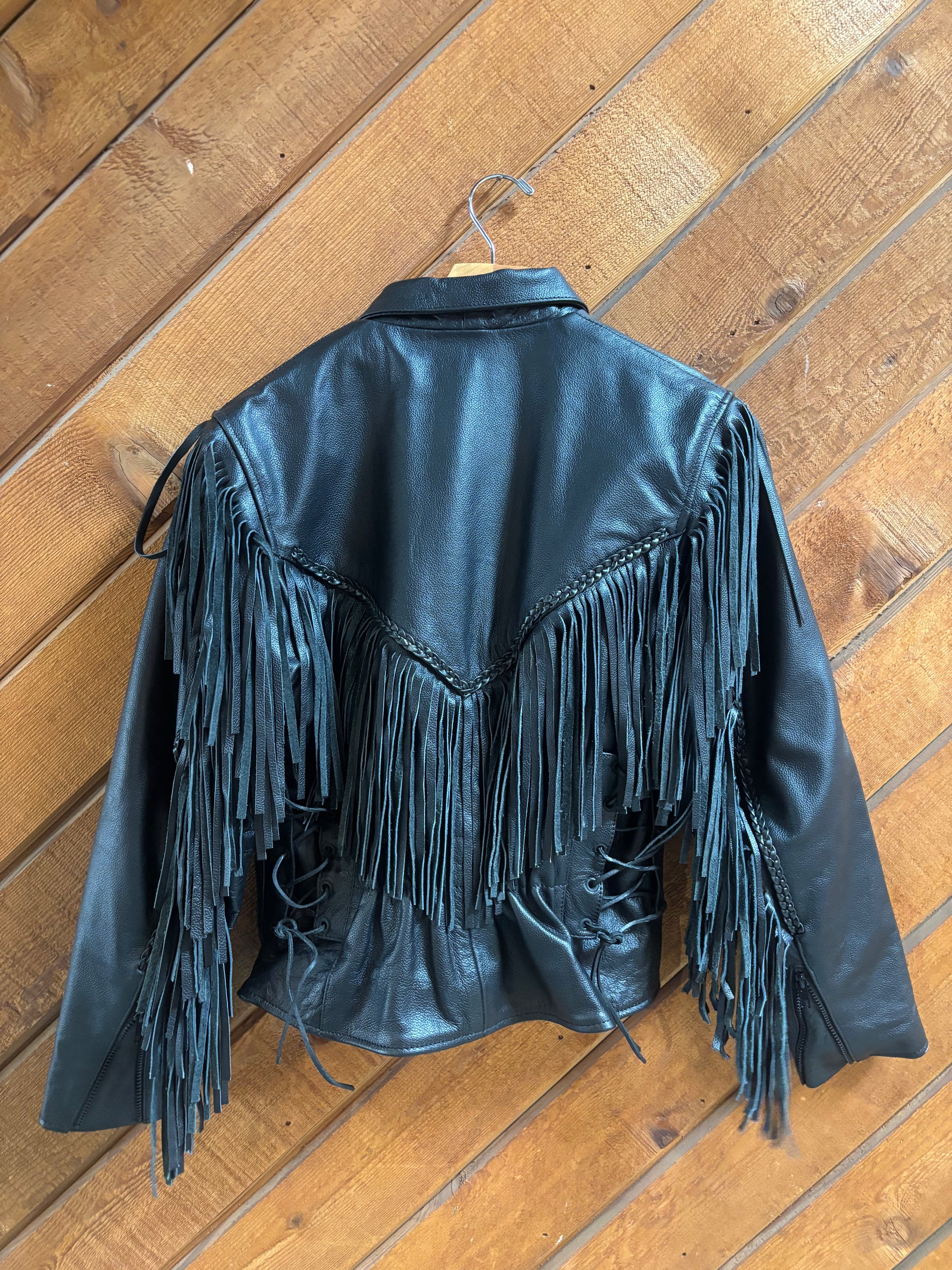 Vintage Tassel Leather Jacket