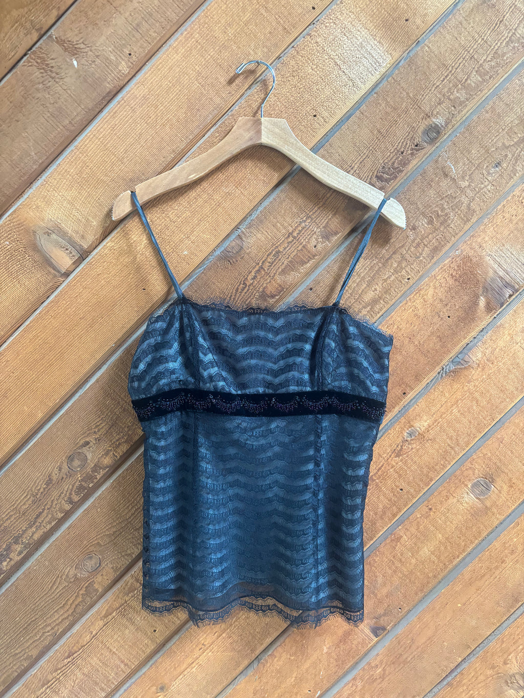 Vintage Y2K Silk Lace Babydoll Tank