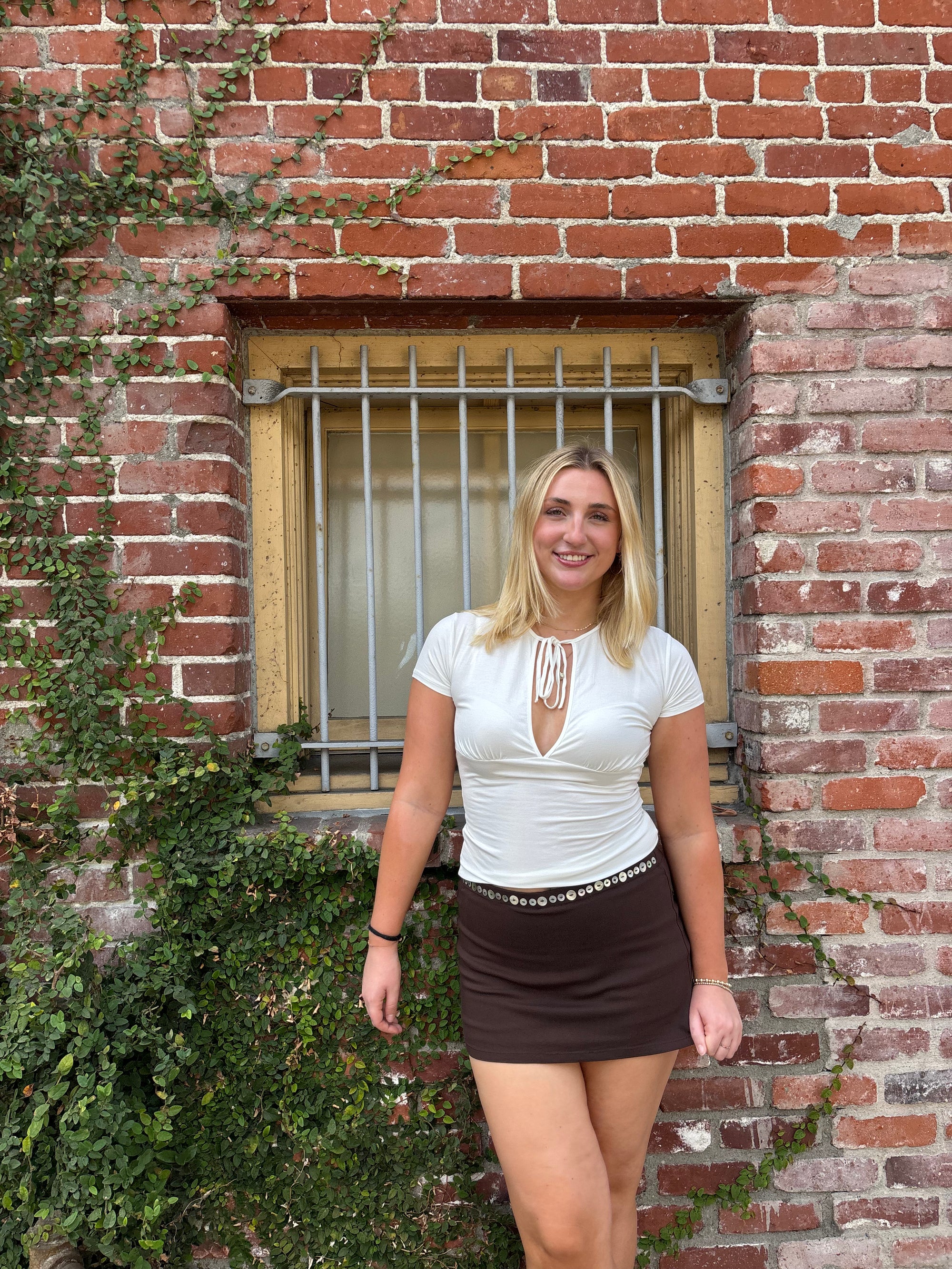 Graham Mini Skirt - Brown
