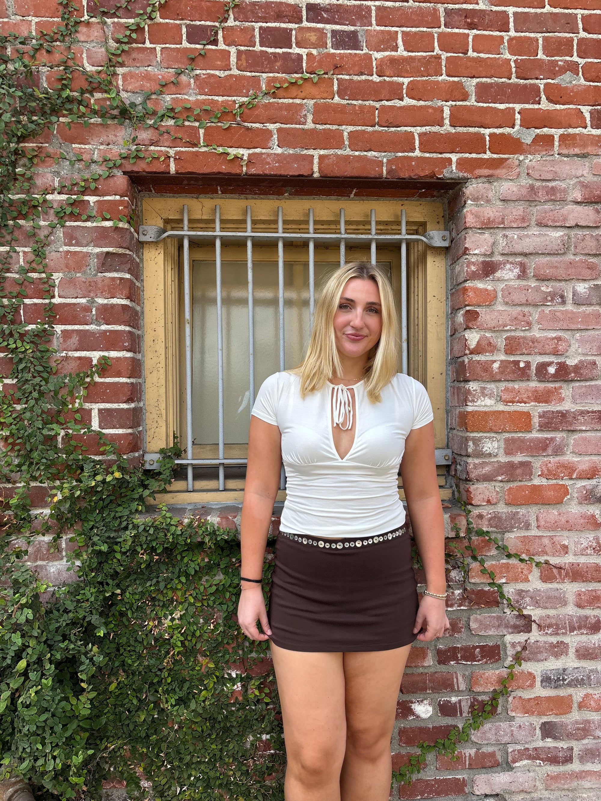 Graham Mini Skirt - Brown