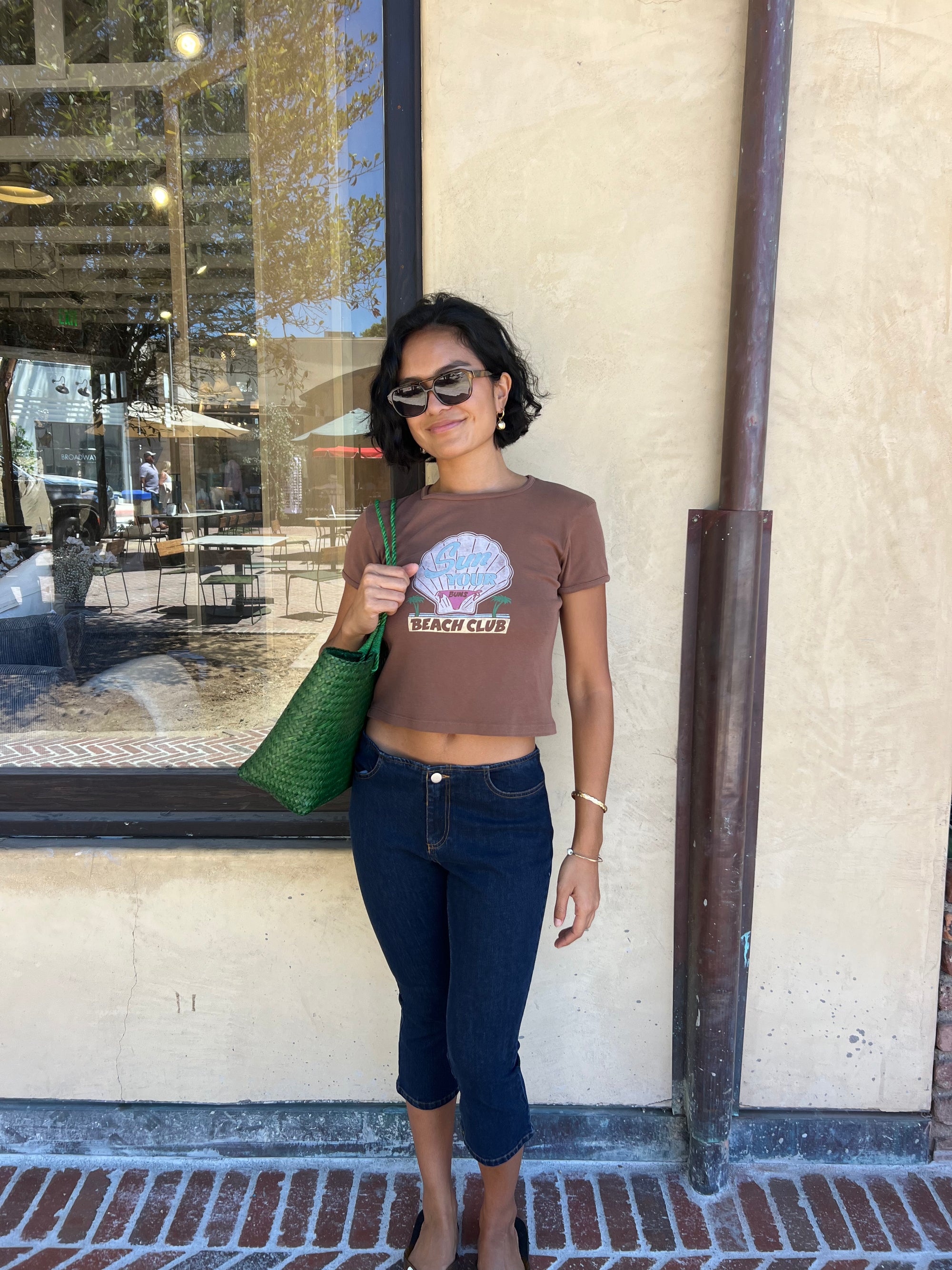 Low Waist Denim Capris
