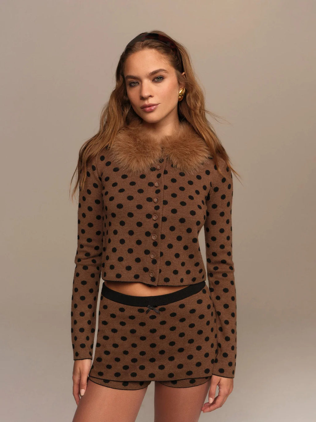Spencer Knit Skort - Brown