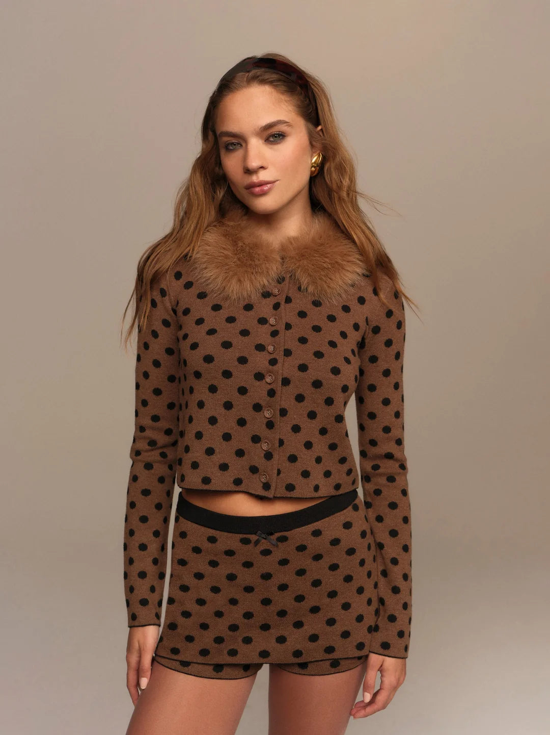 Spencer Knit Skort - Brown
