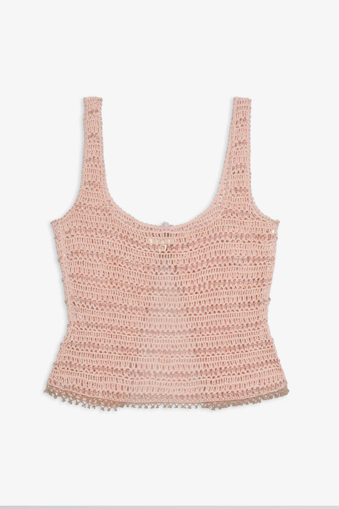 Lulu Beaded Tank - Pink
