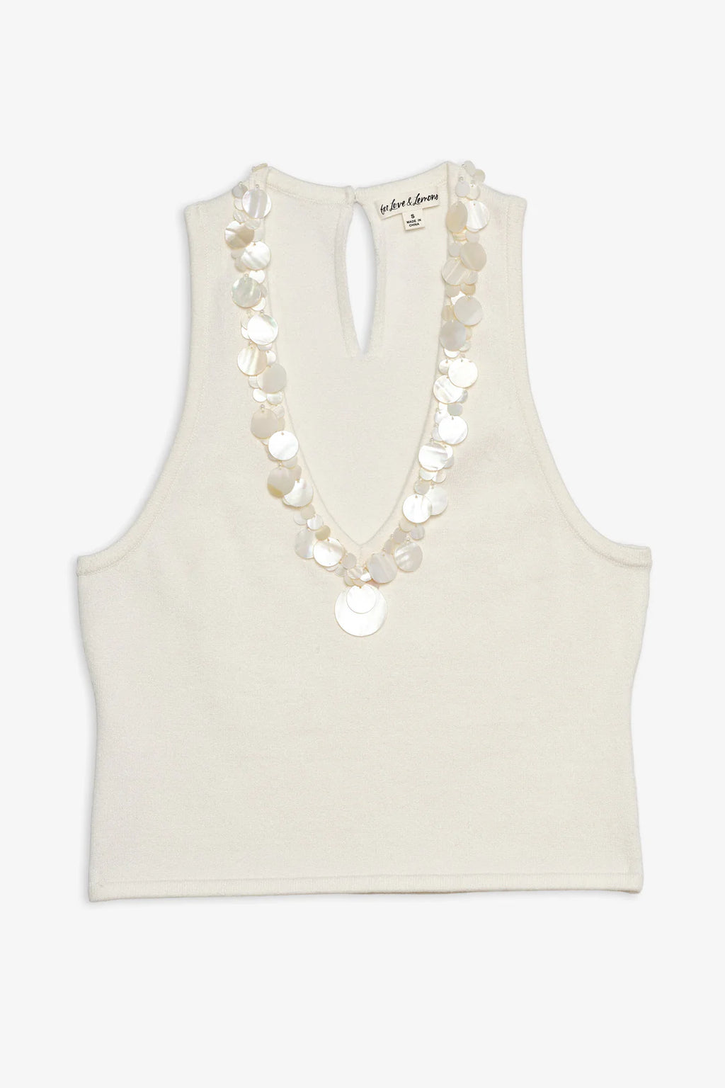Seashell Knit Top - Cream