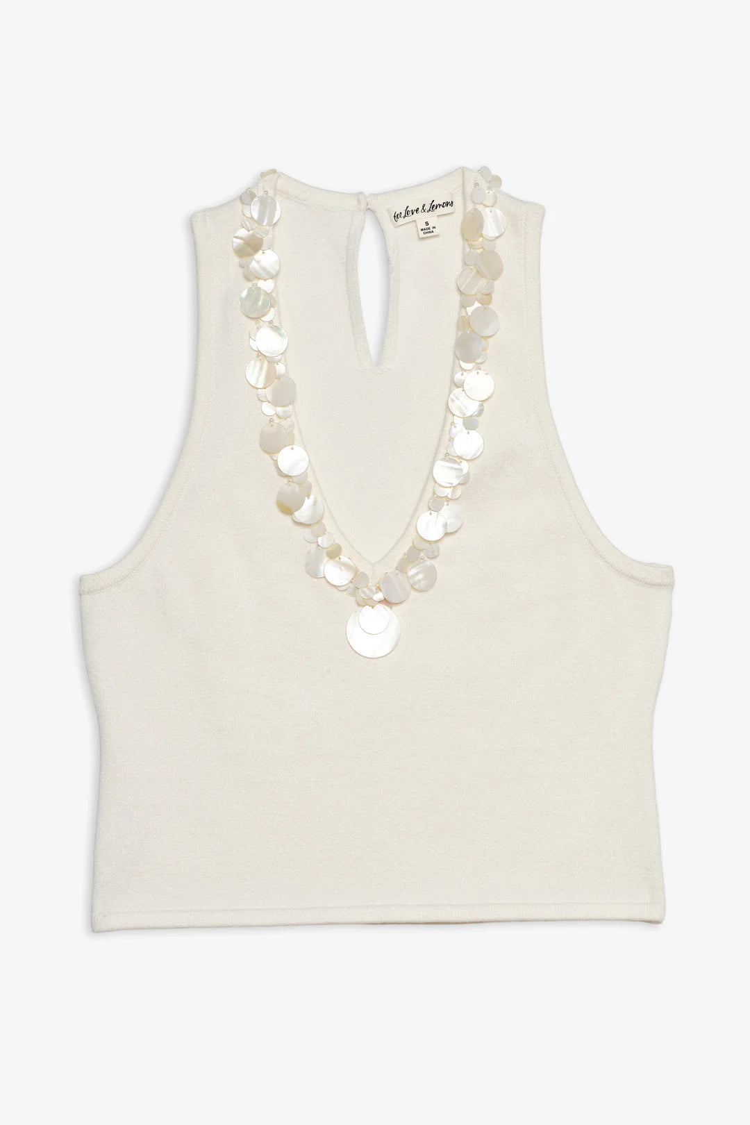 Seashell Knit Top - Cream