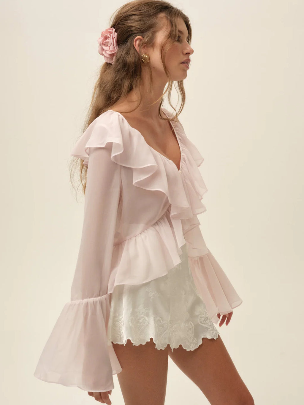 Lila Flare Top