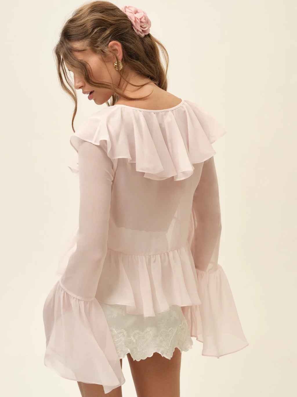 Lila Flare Top
