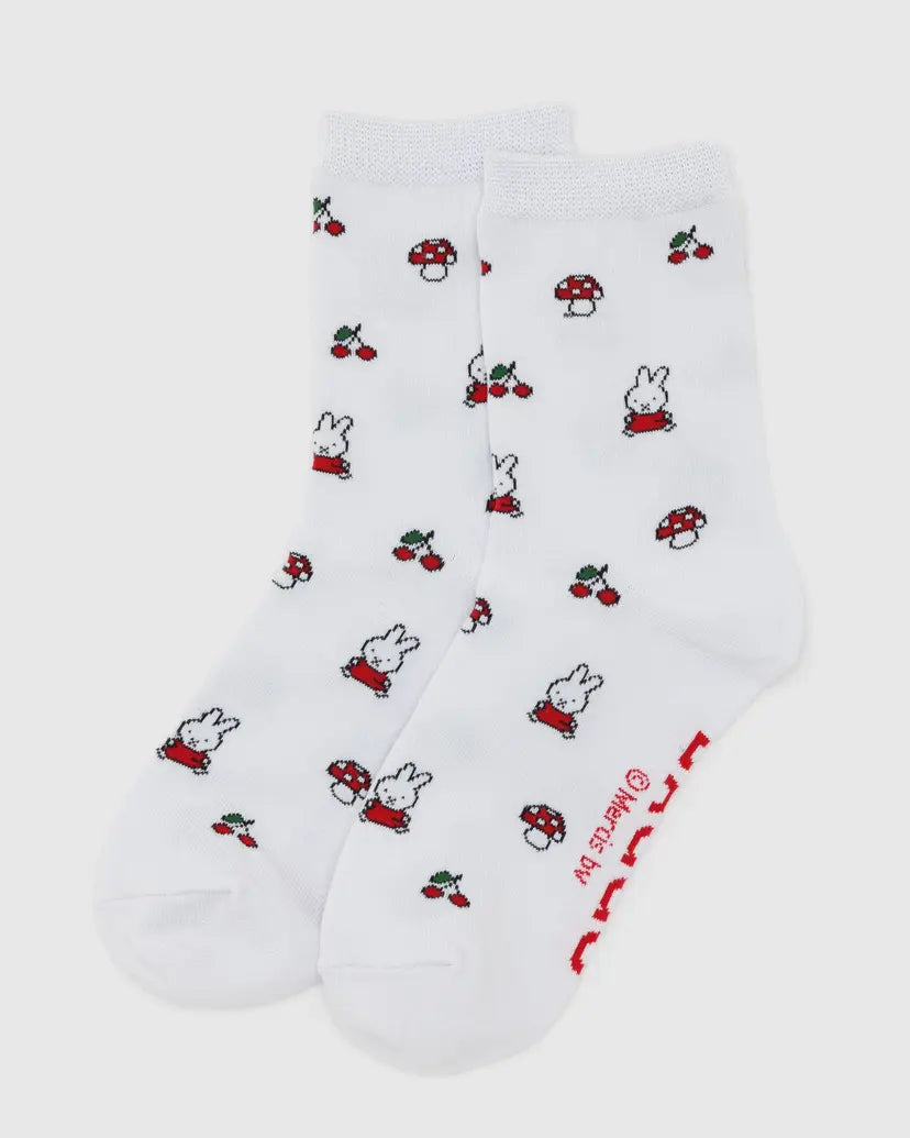 Miffy White Crew Sock