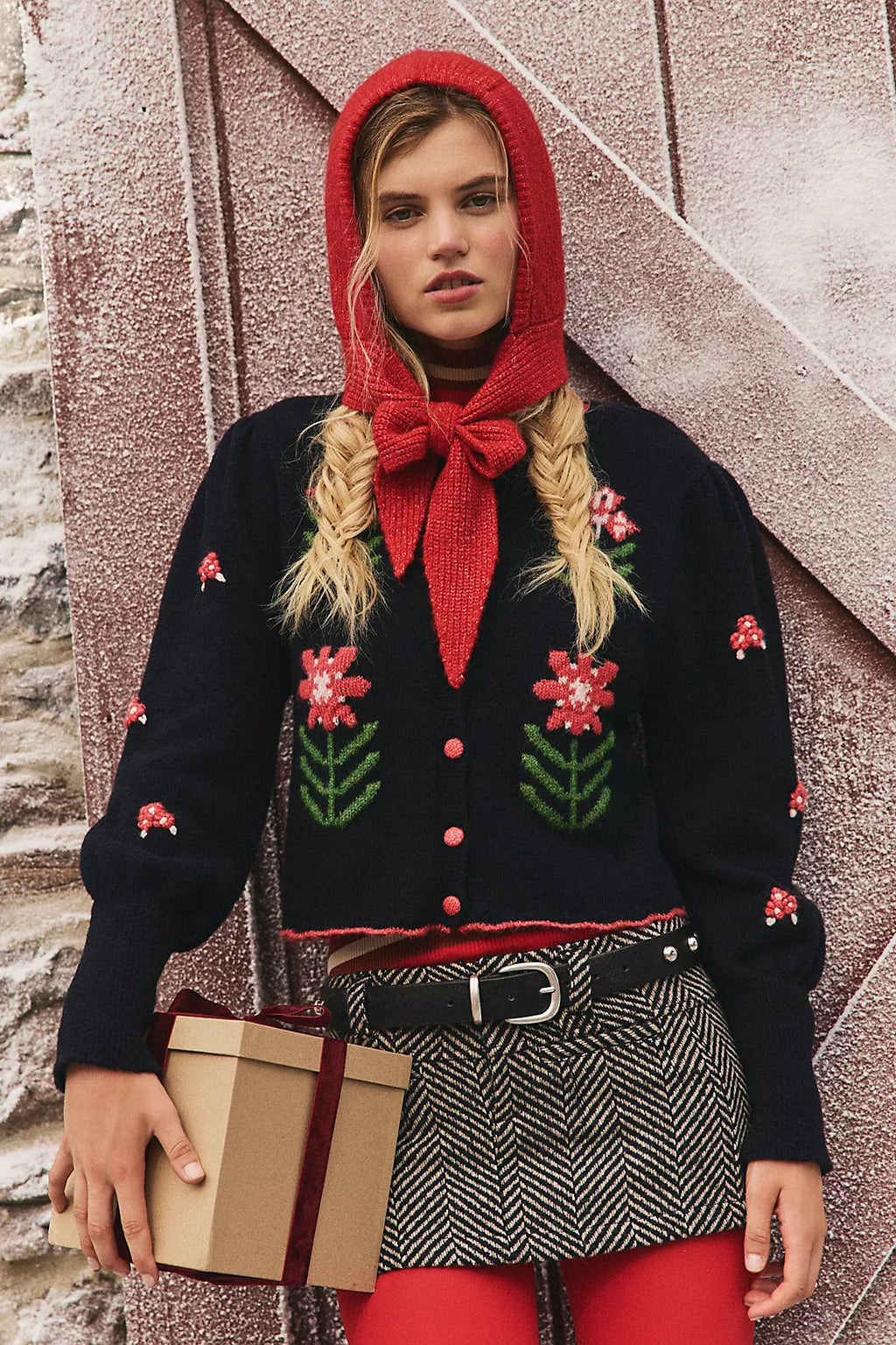 Nonna Knit Cardigan - Midnight Bloom Combo