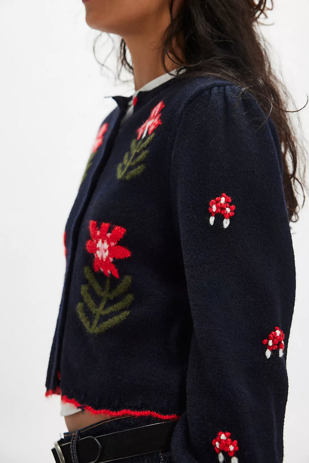 Nonna Knit Cardigan - Midnight Bloom Combo