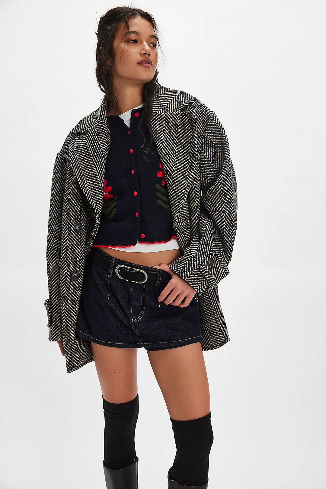 Nonna Knit Cardigan - Midnight Bloom Combo