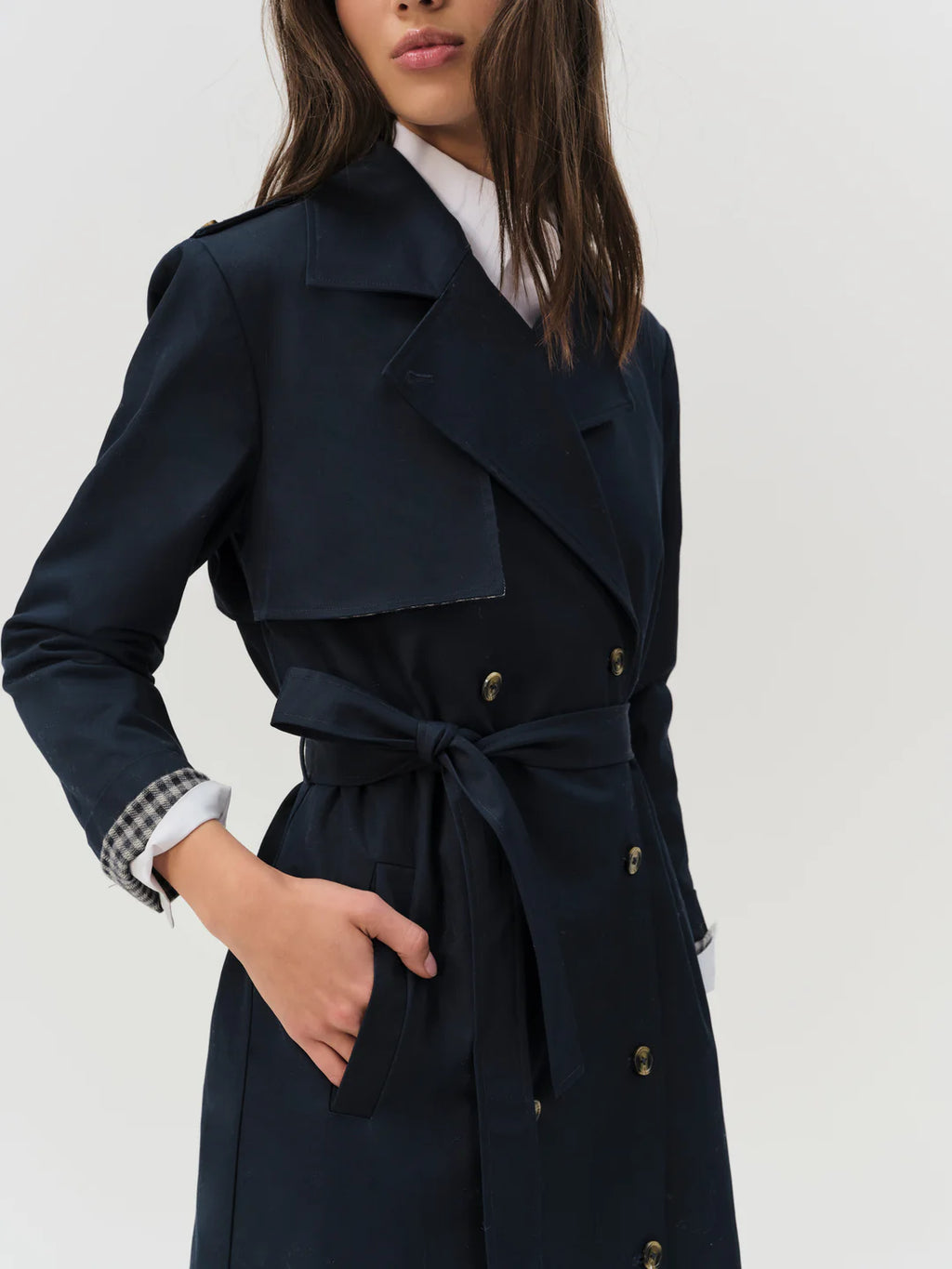 Reese Trench Coat - Navy