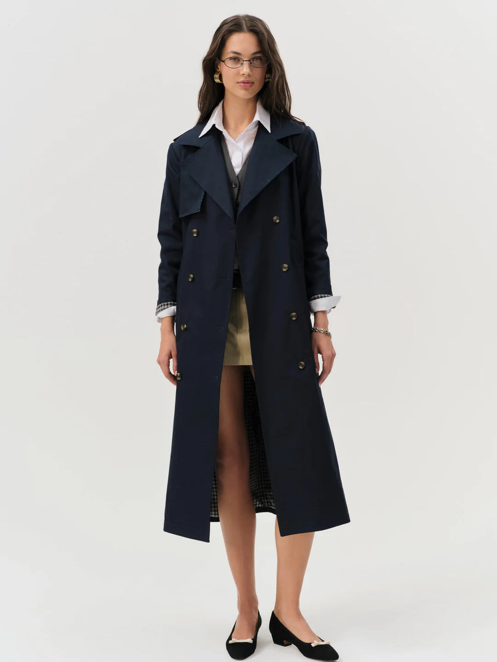 Reese Trench Coat - Navy