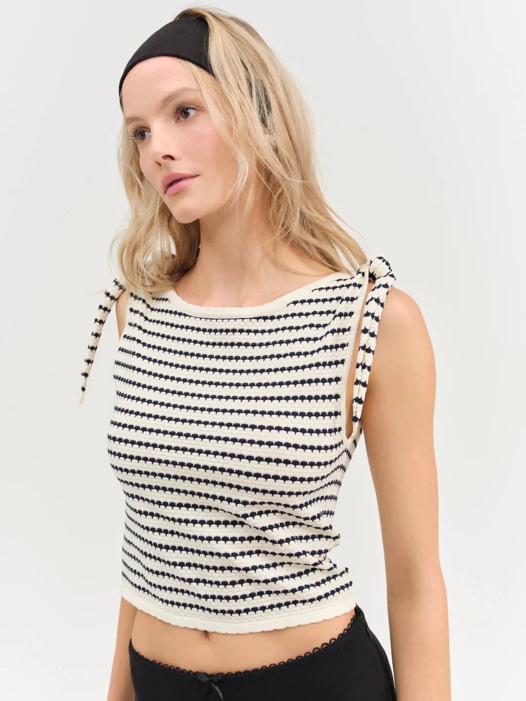 Regatta Stripe Knit Top - Cream