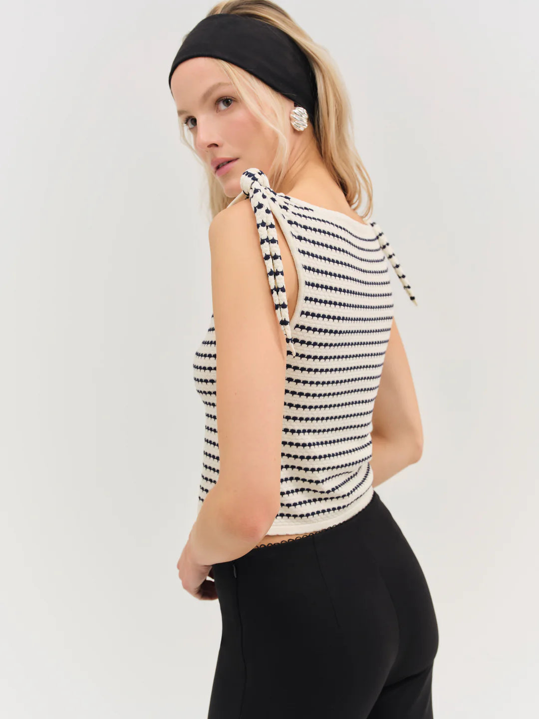 Regatta Stripe Knit Top - Cream