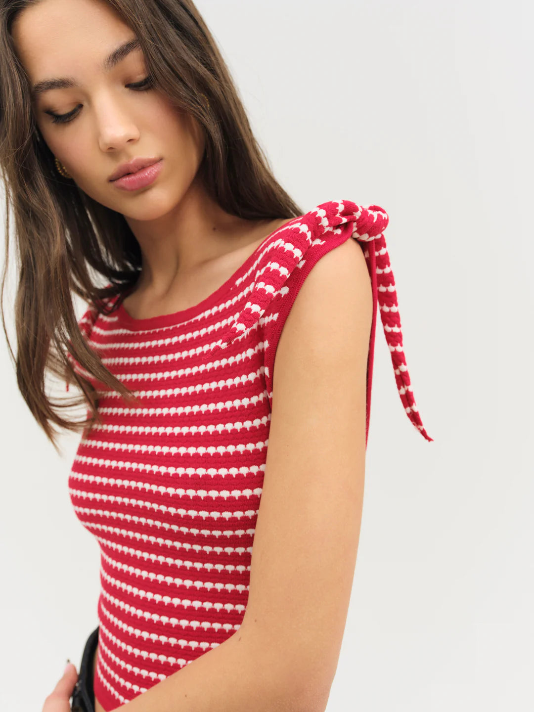 Regatta Stripe Knit Top - Red