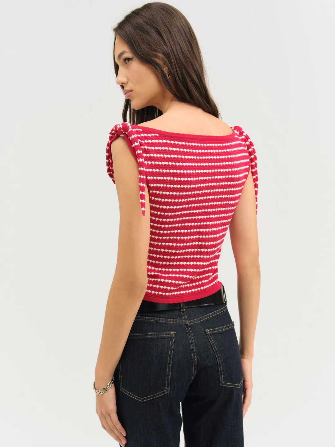 Regatta Stripe Knit Top - Red