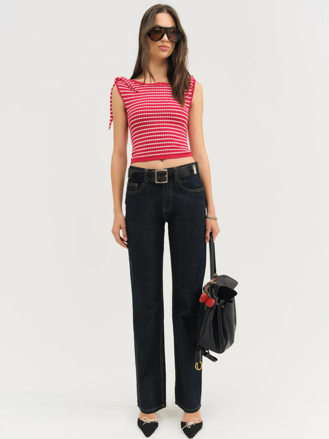 Regatta Stripe Knit Top - Red