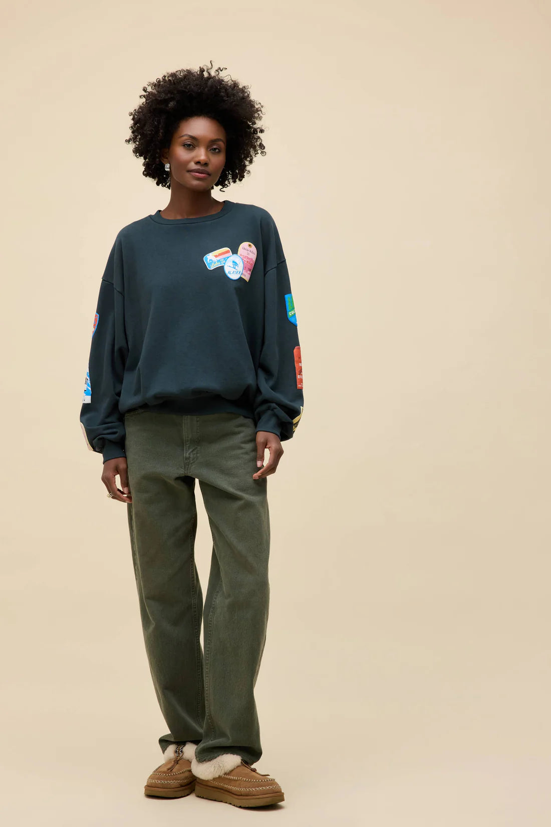 Ski Patch + Pass Collector Oversized Crew Sweatshirt