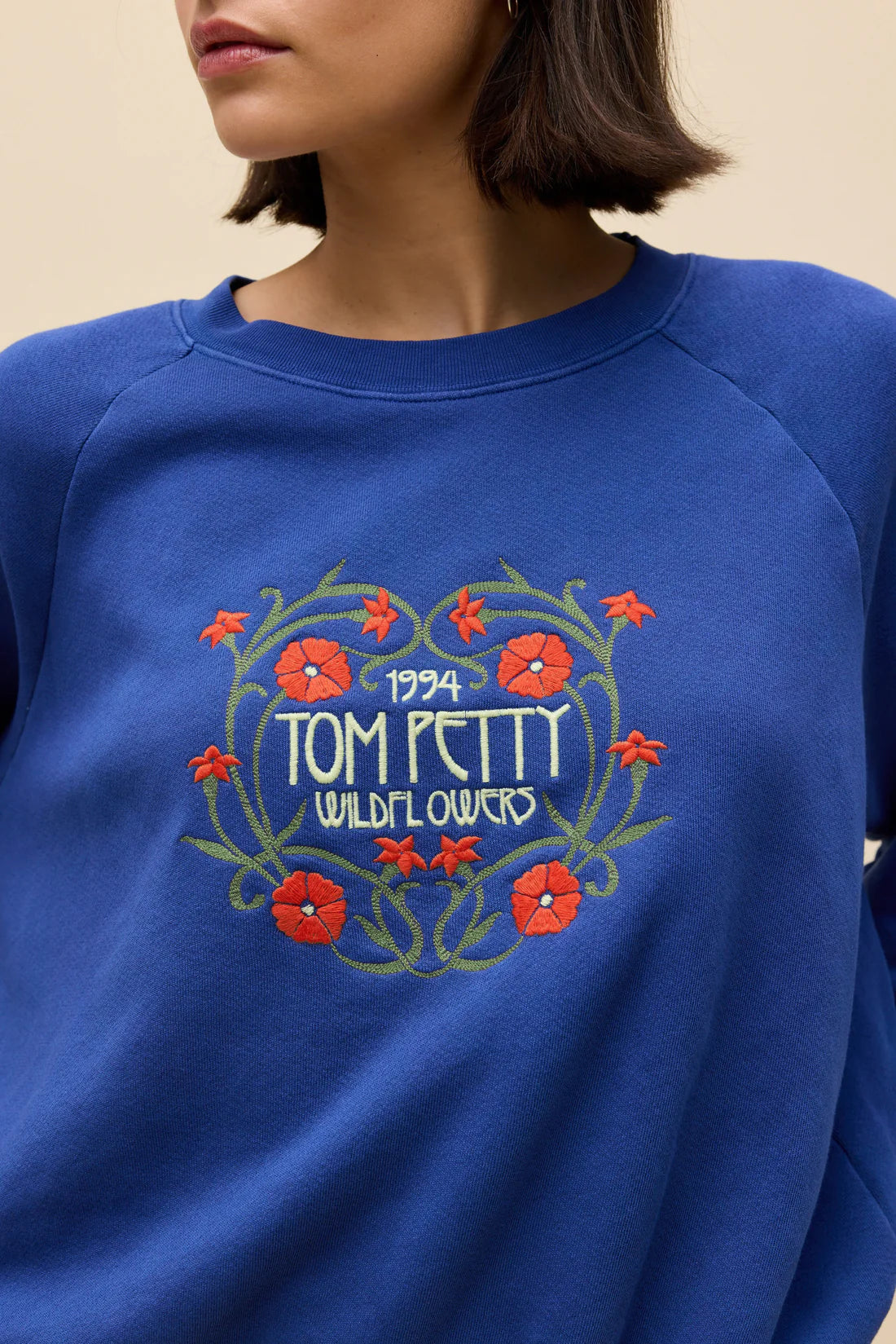 Tom Petty Wildflowers Shrunken Raglan Sweatshirt