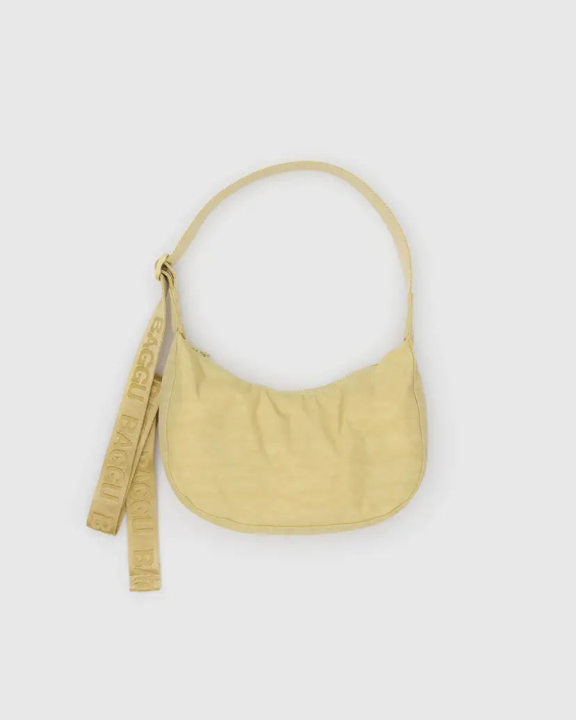 Small Nylon Crescent Bag- Butter