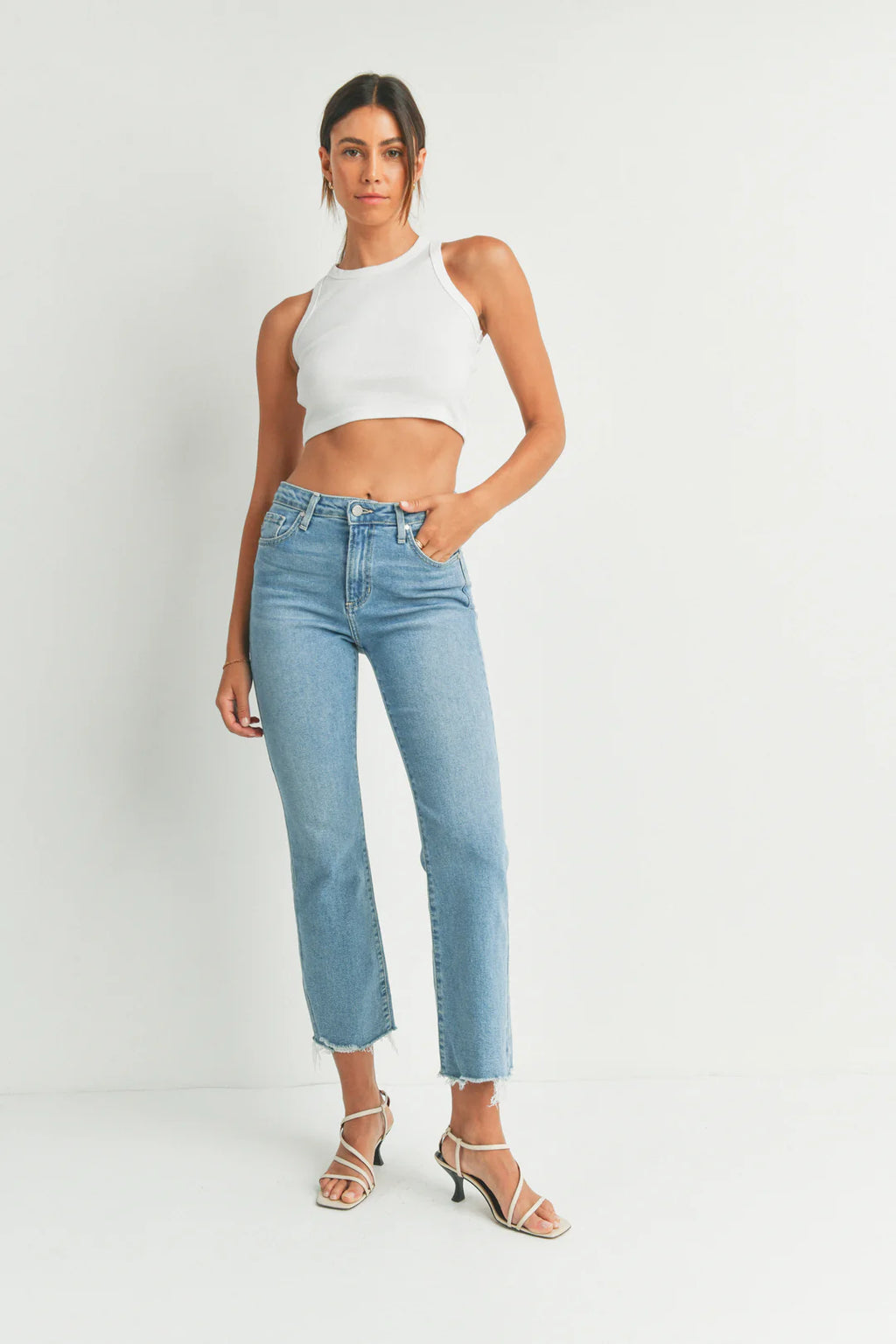 Vintage Crop Flare - Light Denim