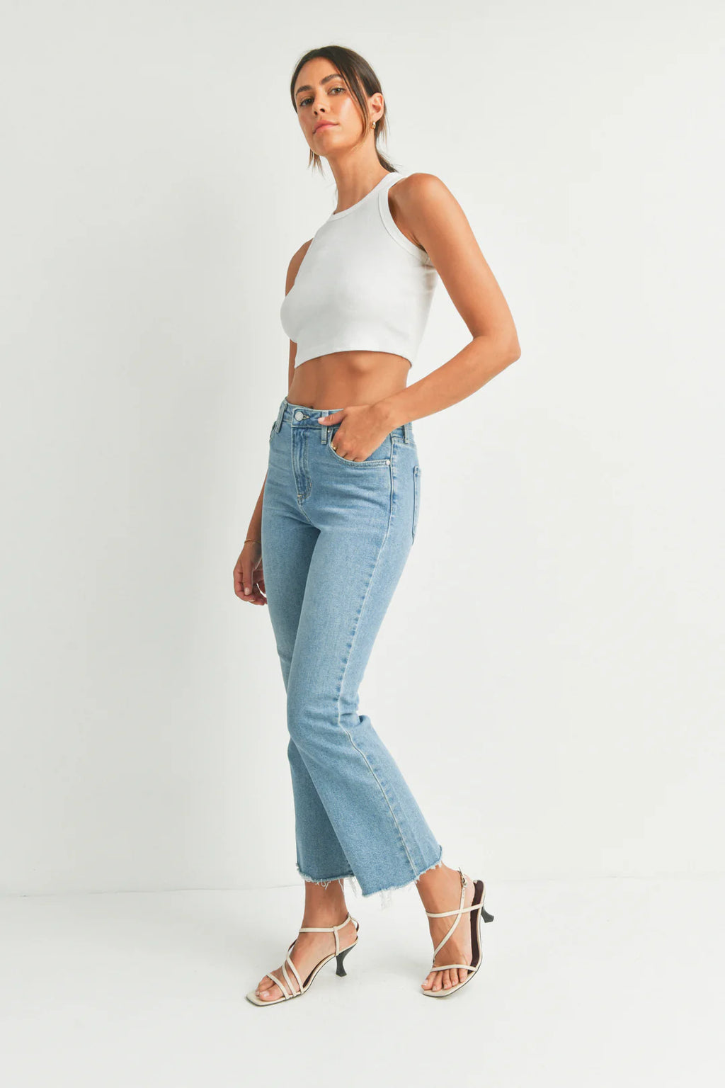 Vintage Crop Flare - Light Denim