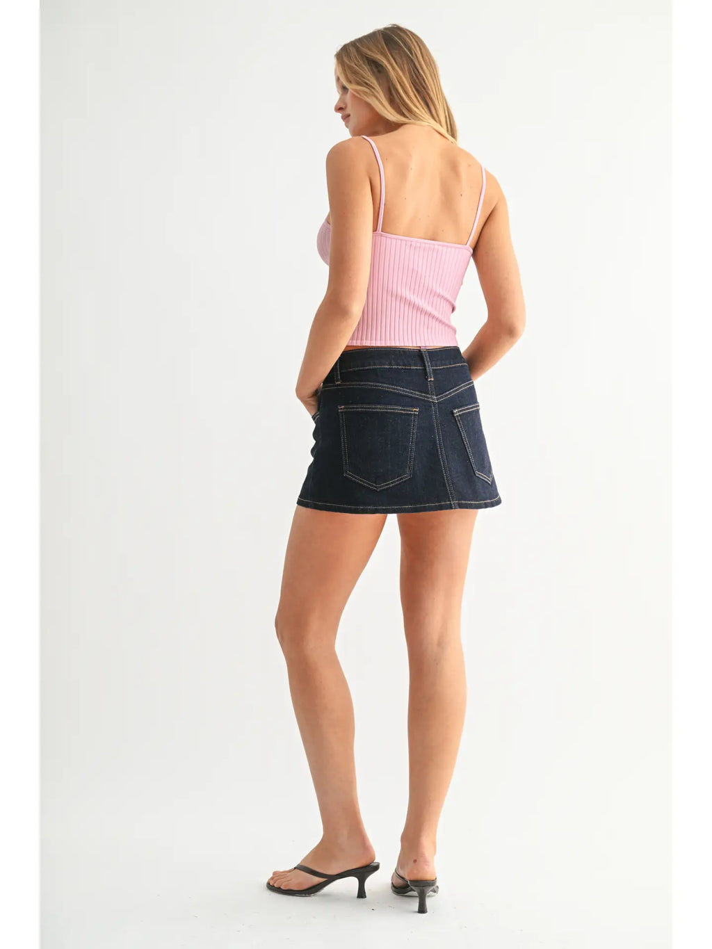 Denim Skort - Super Dark Denim
